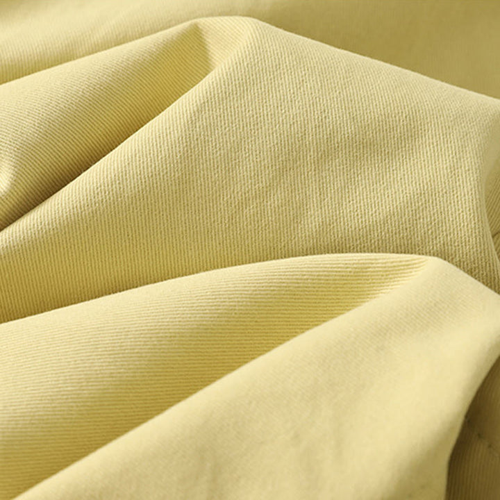 Buddha Stones Pantaloni larghi in cotone da donna con cintura in pizzo tinta unita e tasche - image 25