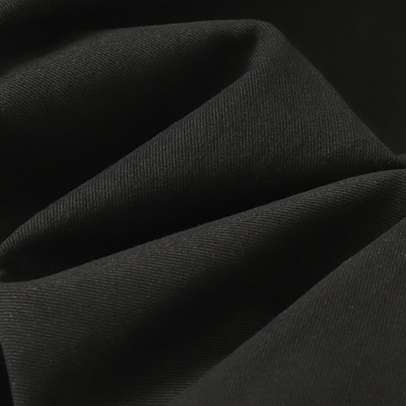 Buddha Stones Pantaloni larghi in cotone da donna con cintura in pizzo tinta unita e tasche - image 20