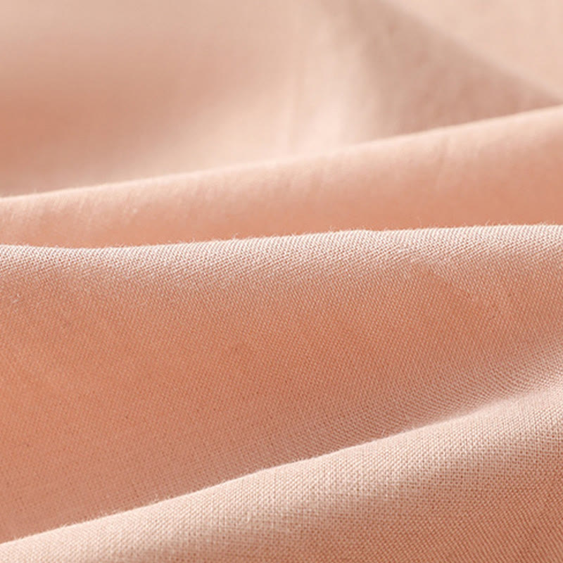 Buddha Stones Camicia da donna in cotone con maniche lunghe a lanterna, bottoni plissettati e ricamo - image 17