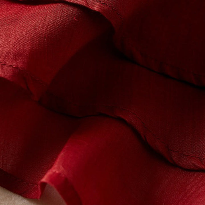 Camicia da donna in cotone e lino, modello Buddha Stones, retro, tinta unita, finto due pezzi, bottoni, mezza manica - image 17