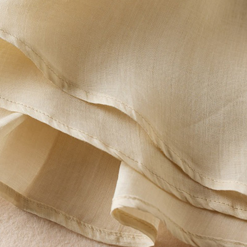 Camicia da donna in cotone e lino, modello Buddha Stones, retro, tinta unita, finto due pezzi, bottoni, mezza manica - image 43