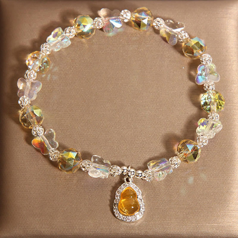 Bracciale Buddha Stones Butterfly Zucca Ametista Citrino Labradorite - Citrino (circonferenza del polso: 18 cm) - image 6