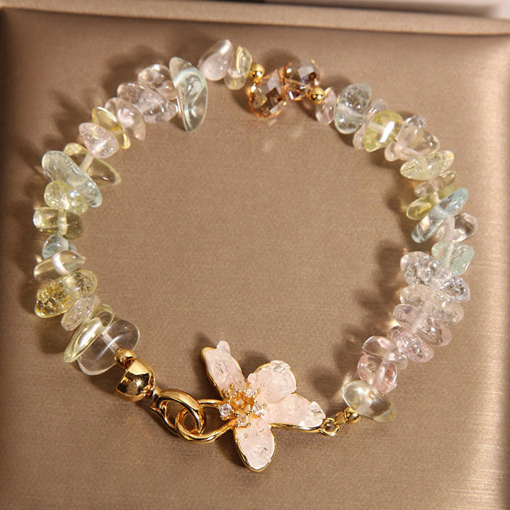 Buddha Stones Braccialetto di equilibrio con glicine, ametista e cristallo blu irregolare naturale - Cristallo colorato (circonferenza del polso: 15-19 cm) - image 6