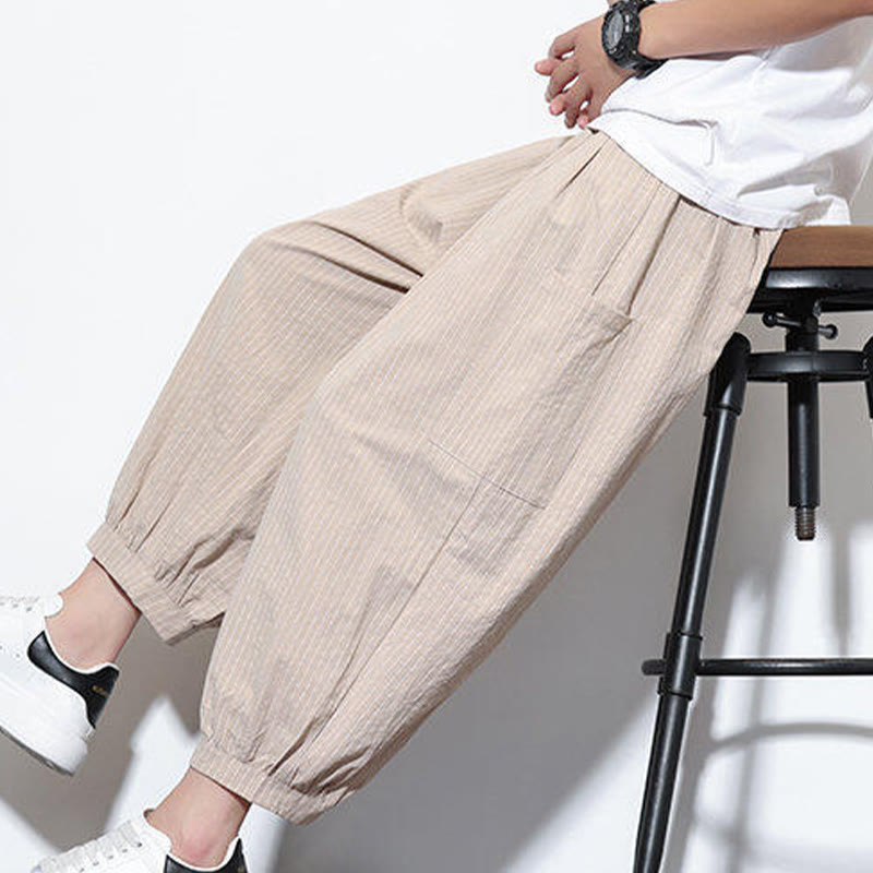 Buddha Stones in cotone a righe casual Buddha Stones, lunghezza 7-8, con tasche - image 7