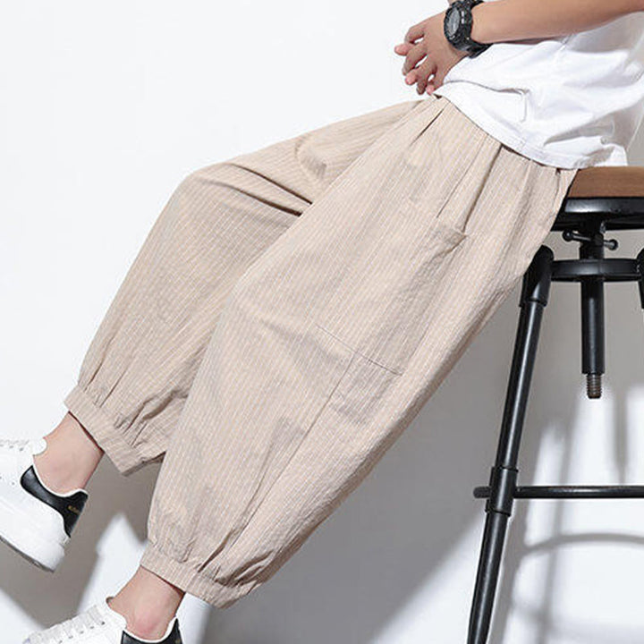 Buddha Stones in cotone a righe casual Buddha Stones, lunghezza 7-8, con tasche - image 7