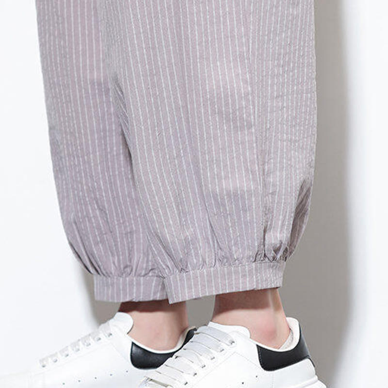 Buddha Stones in cotone a righe casual Buddha Stones, lunghezza 7-8, con tasche - image 14