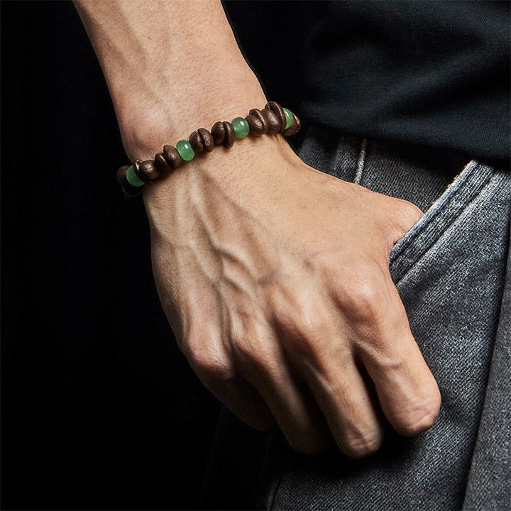Bracciale con perle di giada Huanglong, Buddha Stones - image 5