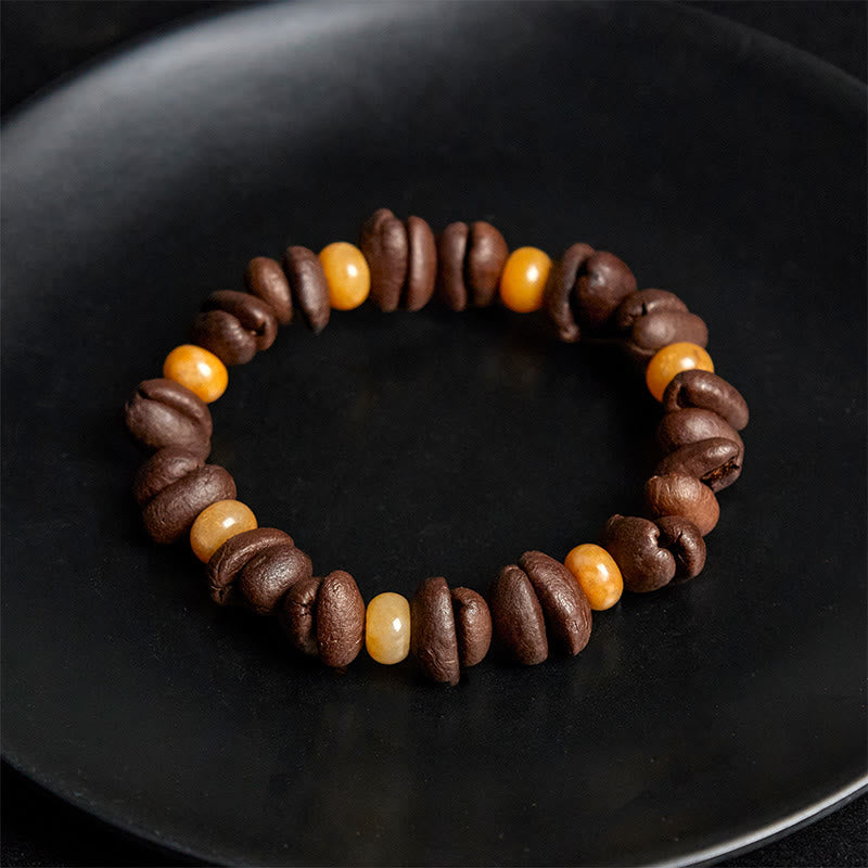 Bracciale con perle di giada Huanglong, Buddha Stones - image 9