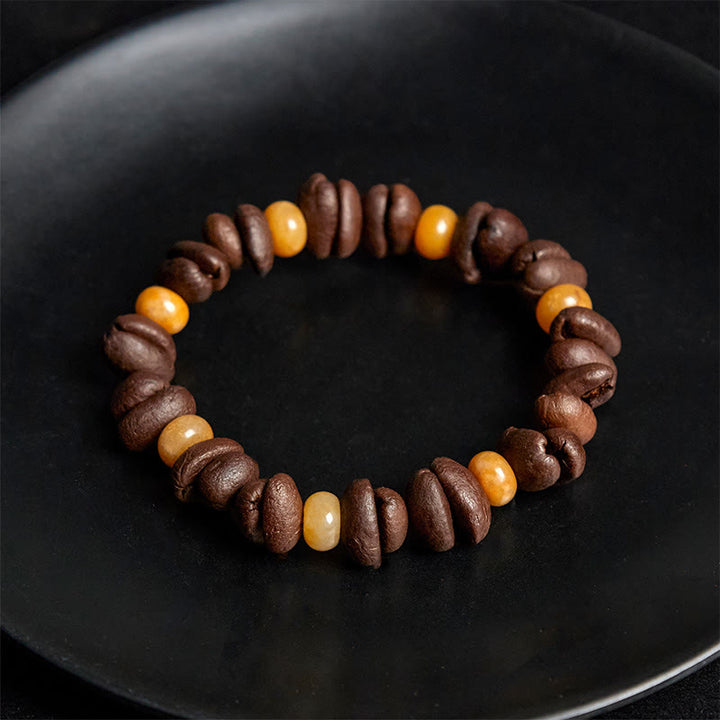 Bracciale con perle di giada Huanglong, Buddha Stones - image 9