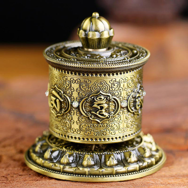 Buddha Stones Ruota di preghiera di benedizione tibetana Decorazione per auto