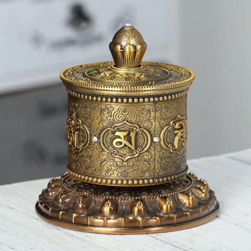 Buddha Stones Ruota di preghiera di benedizione tibetana Decorazione per auto