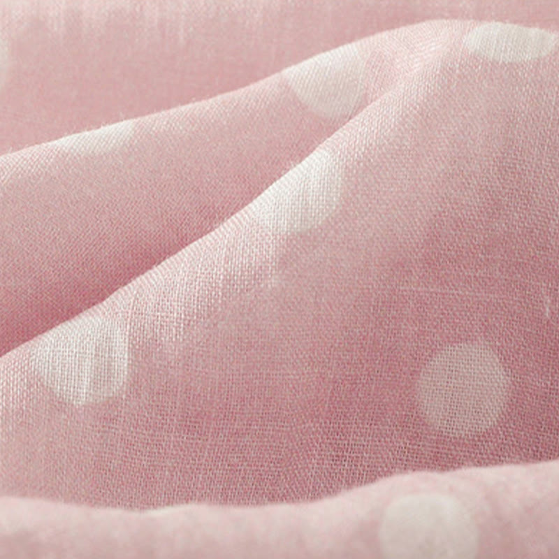 Buddha Stones Abito midi in poliestere con collo alto, bottoni e tasche primaverili a pois - image 13