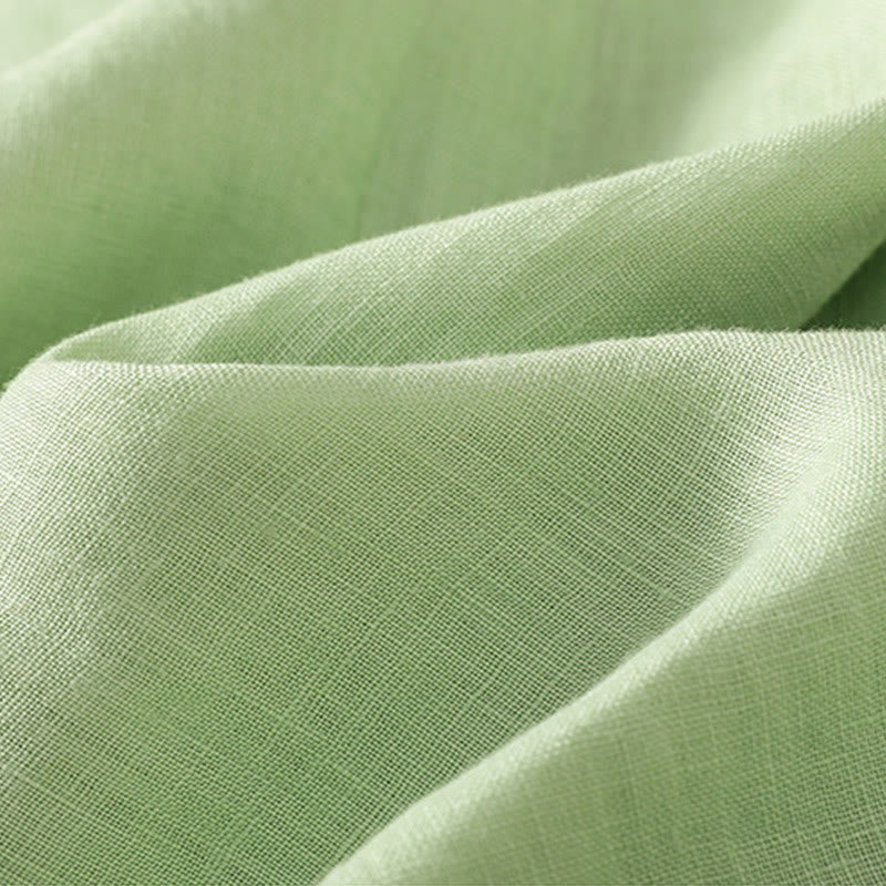 Camicia da donna in cotone a maniche corte con bottoni, tinta unita, estate, motivo Buddha Stones - image 22