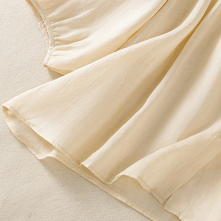 Buddha Stones Camicia da donna in cotone con maniche a tre quarti e scollo rotondo con bottoni semplici - image 20