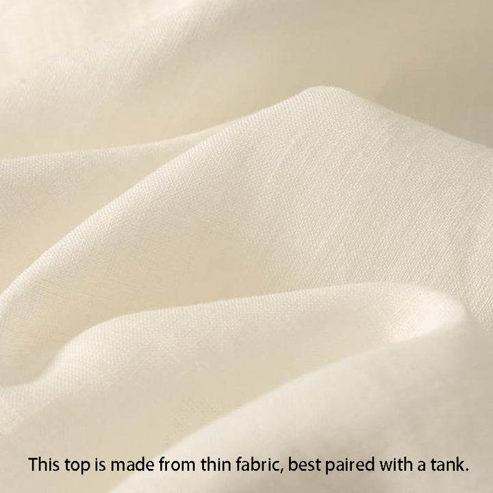 Buddha Stones Gilet senza maniche in cotone da donna con scollo a V retrò e bottoni - image 15