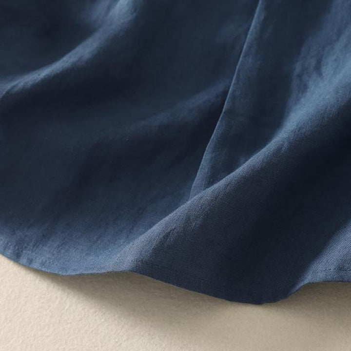 Buddha Stones Gilet senza maniche in cotone da donna con scollo a V retrò e bottoni - image 5