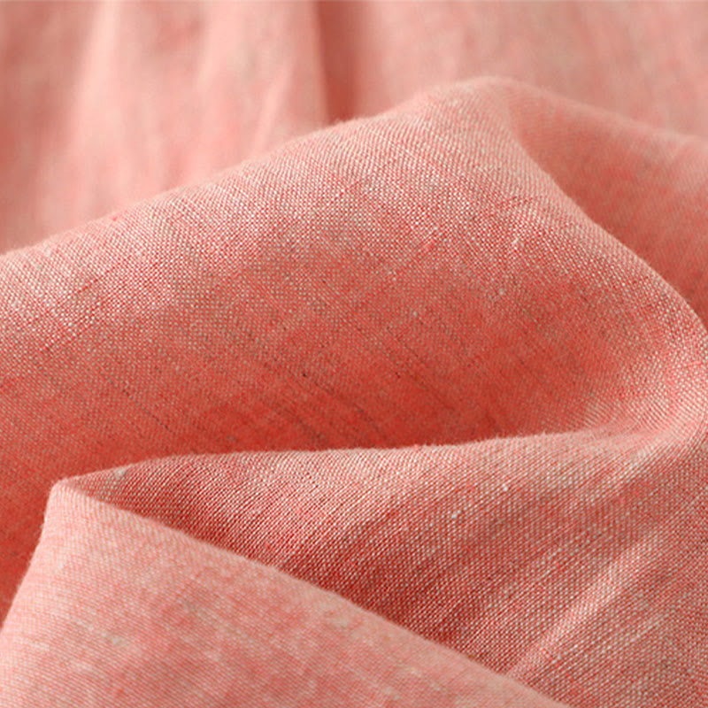 Camicia da donna in cotone e lino con maniche a mezza manica, casual, con bottoni semplici, motivo Buddha Stones - image 18