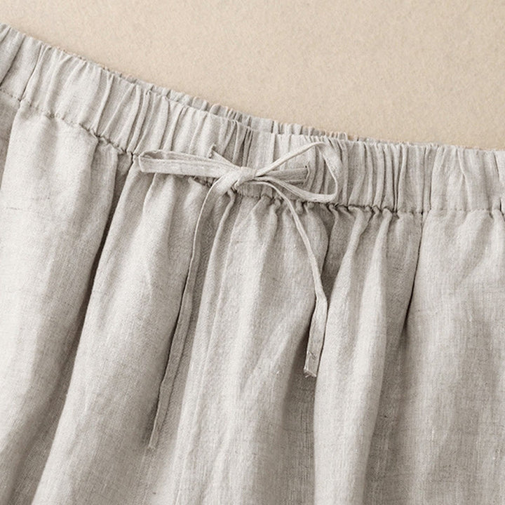 Buddha Stones Pantaloni Capri corti estivi da donna con elastico in vita e tasche, a gamba larga - image 18