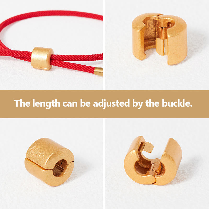 Buddha Stones Braccialetto portafortuna in corda rossa - image 10