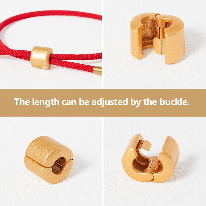 Buddha Stones Braccialetto portafortuna in corda rossa - image 10