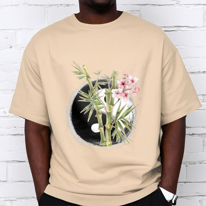 Maglietta con motivo Buddha Stones Yin Yang Bamboo Peach Blossoms - image 10