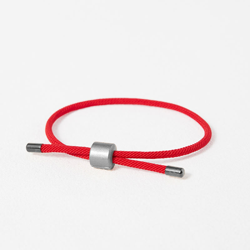 Buddha Stones Braccialetto portafortuna in corda rossa - Filo rosso (argento) (misura braccialetto 15,5-22 cm) - image 11