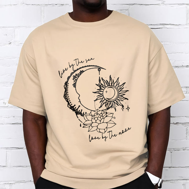 Maglietta con motivo a fiori di loto, sole, luna e pietre Buddha Stones - image 12