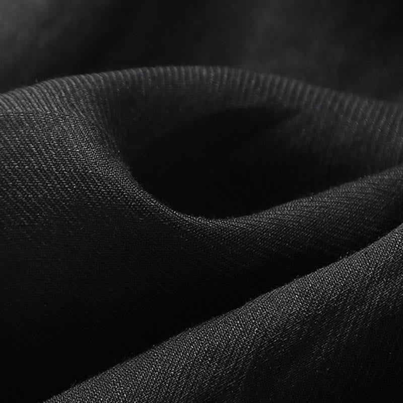 Abito midi in cotone e lino con maniche a tre quarti e ricamo casual Buddha Stones - image 7