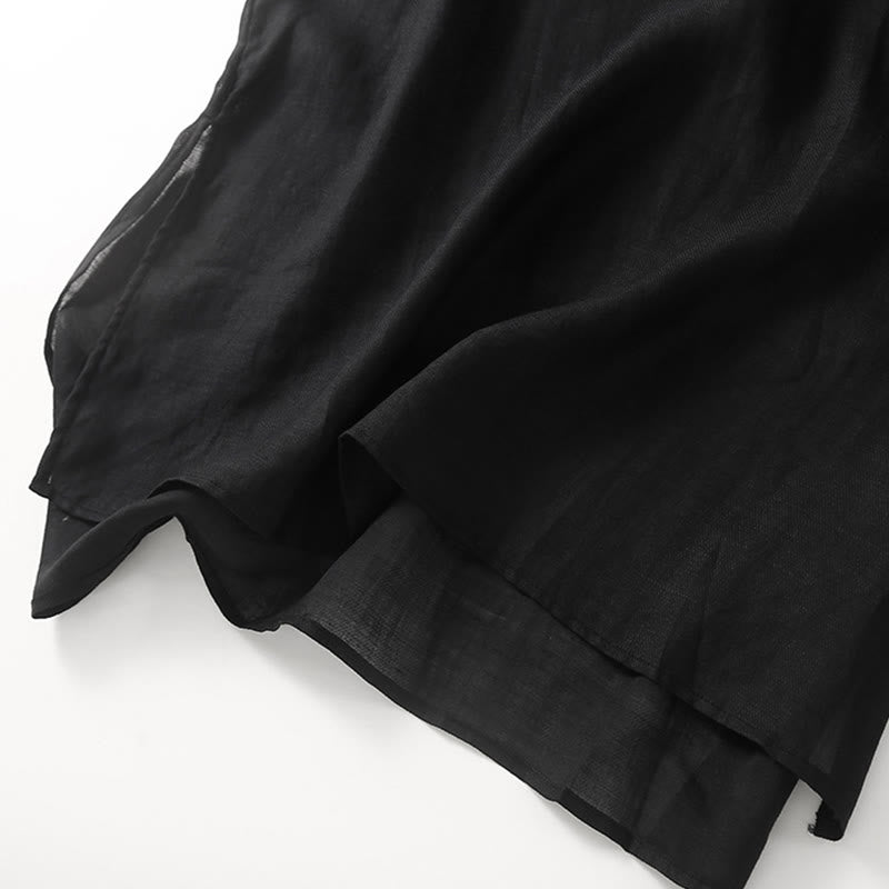 Abito midi casual con maniche a tre quarti e ricami a tema Buddha Stones. - image 9
