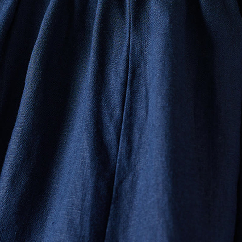 Pantaloni harem in lino e cotone con tasche, lunghezza 7-8, in filo colorato con Buddha Stones - image 17
