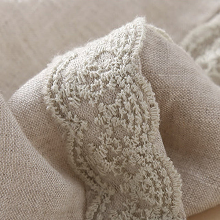 Pantaloni harem in lino e cotone con tasche, in pizzo semplice, Buddha Stones - image 17