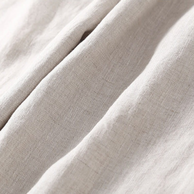 Pantaloni harem in lino e cotone con tasche, in pizzo semplice, Buddha Stones - image 18