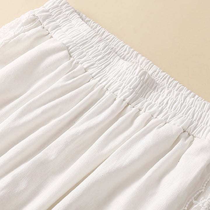 Pantaloni harem in lino e cotone con tasche, in pizzo semplice, Buddha Stones - image 24