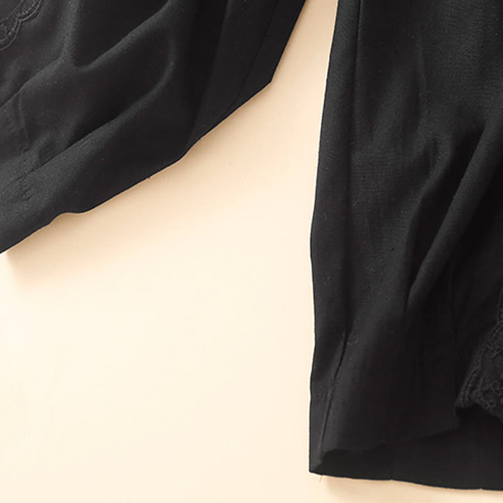 Pantaloni harem in lino e cotone con tasche, in pizzo semplice, Buddha Stones - image 28