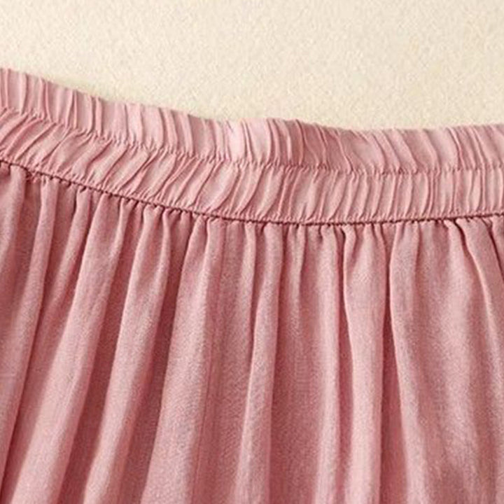 Pantaloni larghi da donna in cotone con tasche, lunghezza 7-8, con ricamo laterale Buddha Stones - image 18