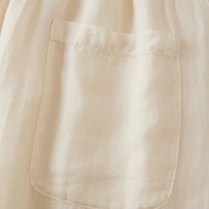 Buddha Stones Pantaloni larghi da donna in cotone con tasche e fodera casual, lunghezza 7-8 - image 8