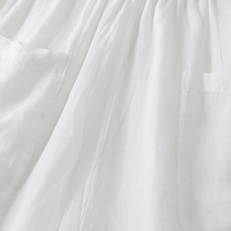 Buddha Stones Pantaloni larghi da donna in cotone con tasche e fodera casual, lunghezza 7-8 - image 13