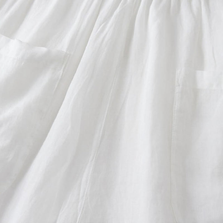 Buddha Stones Pantaloni larghi da donna in cotone con tasche e fodera casual, lunghezza 7-8 - image 13