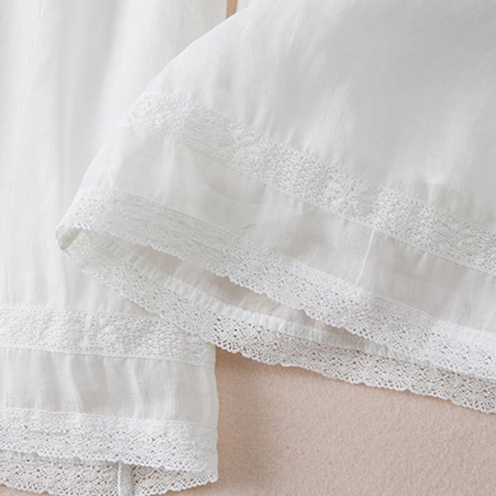 Buddha Stones Pantaloni larghi da donna in cotone con tasche e fodera casual, lunghezza 7-8 - image 14