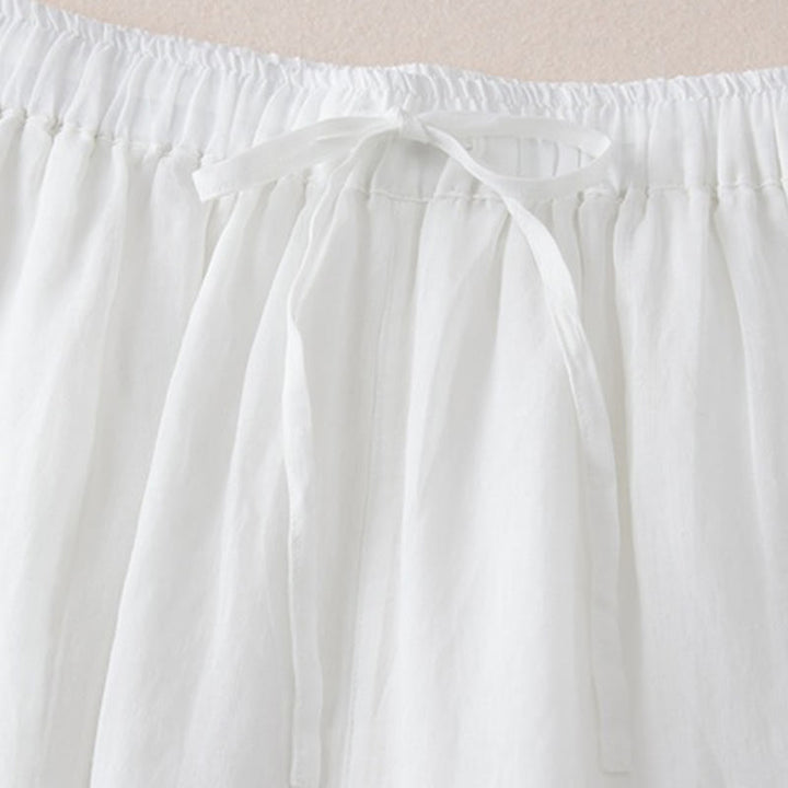 Buddha Stones Pantaloni larghi da donna in cotone con tasche e fodera casual, lunghezza 7-8 - image 11