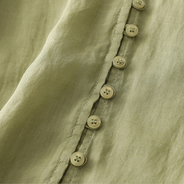 Camicia da donna con bottoni e ricamo Buddha Stones - image 4
