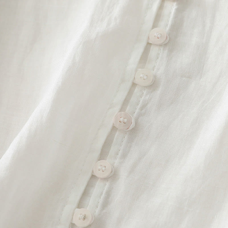 Camicia da donna con bottoni e ricamo Buddha Stones - image 12
