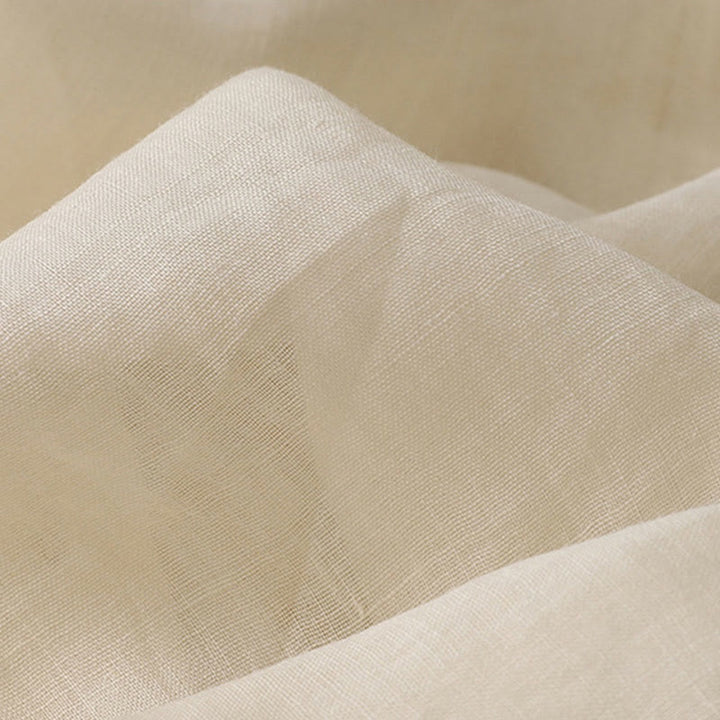 Buddha Stones Camicia monopetto in cotone e lino da donna con fiori ricamati - image 4