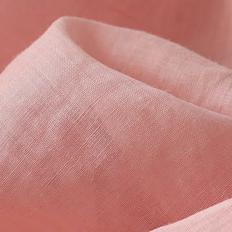 Buddha Stones Camicia monopetto in cotone e lino da donna con fiori ricamati - image 34