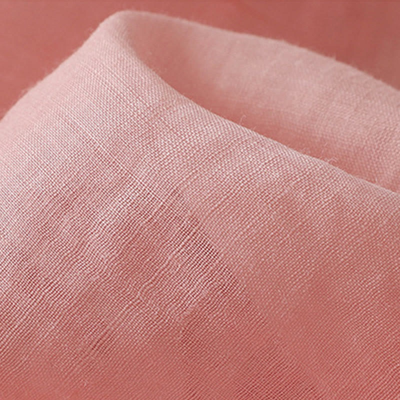 Buddha Stones Camicia monopetto in cotone e lino da donna con fiori ricamati - image 36