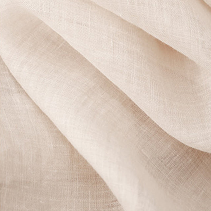 Buddha Stones Maglietta da donna in cotone e lino con scollo rotondo e pieghe a mezza manica - image 5