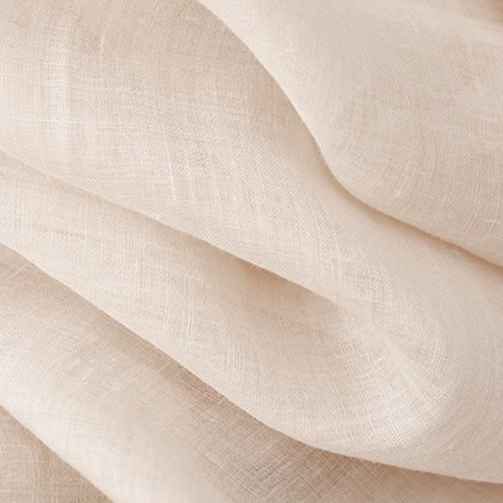 Buddha Stones Maglietta da donna in cotone e lino con scollo rotondo e pieghe a mezza manica - image 8