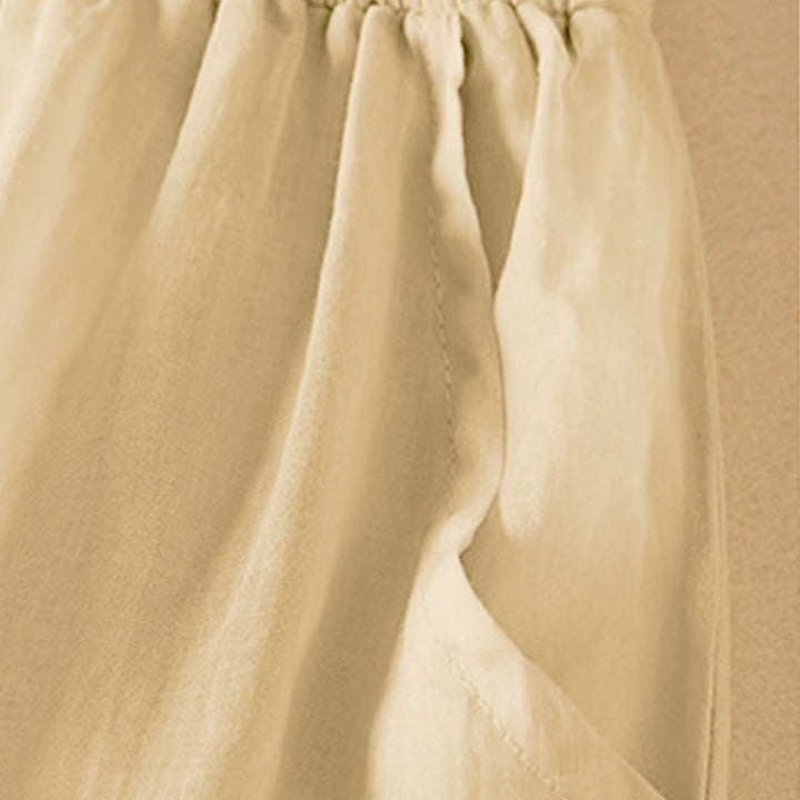 Pantaloni harem da donna in cotone e lino a doppio strato, con tasche, Buddha Stones, casual e semplici, estivi - image 14