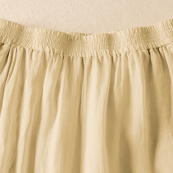Pantaloni harem da donna in cotone e lino a doppio strato, con tasche, Buddha Stones, casual e semplici, estivi - image 13