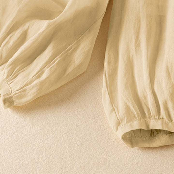 Pantaloni harem da donna in cotone e lino a doppio strato, con tasche, Buddha Stones, casual e semplici, estivi - image 10
